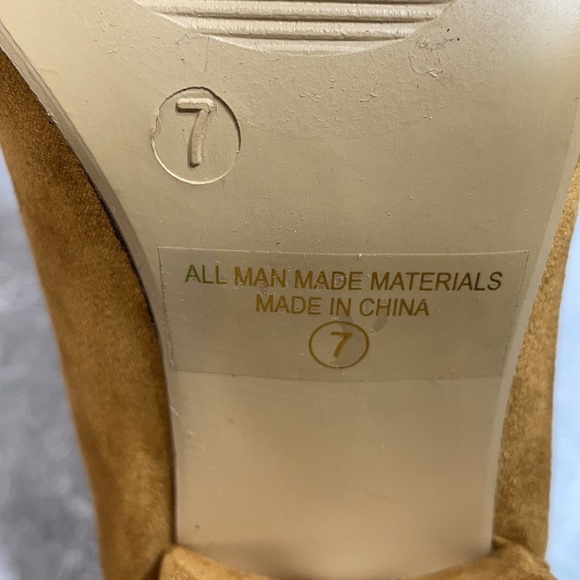 Nature Breeze Chunky Heel Bootie Tan Size 7m - Picture 10 of 12